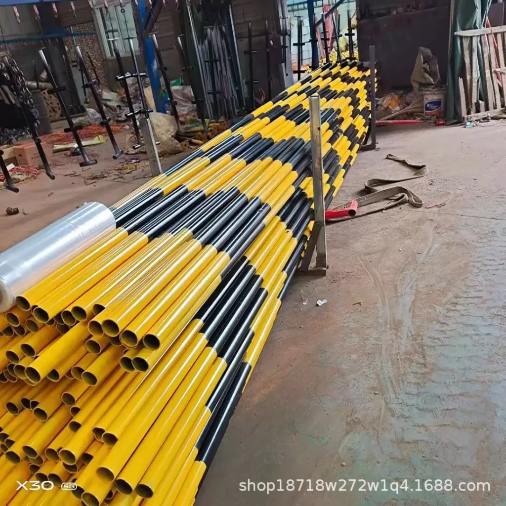Construction site edge protection pole standardization temporary staircase pole